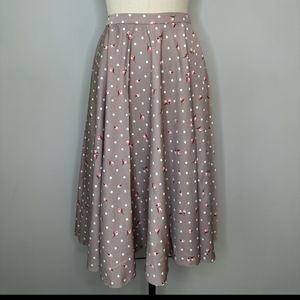 Eva Mendes Polka Dot Flare Skirt sz 10